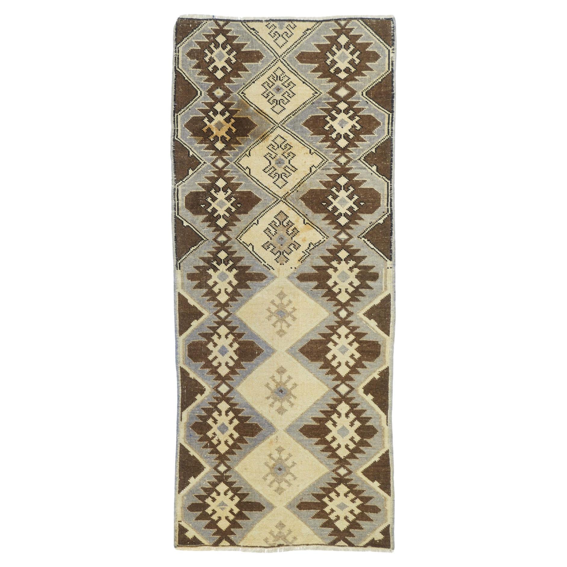 Vintage Turkish Rug 2'6'' x 6'4'' For Sale