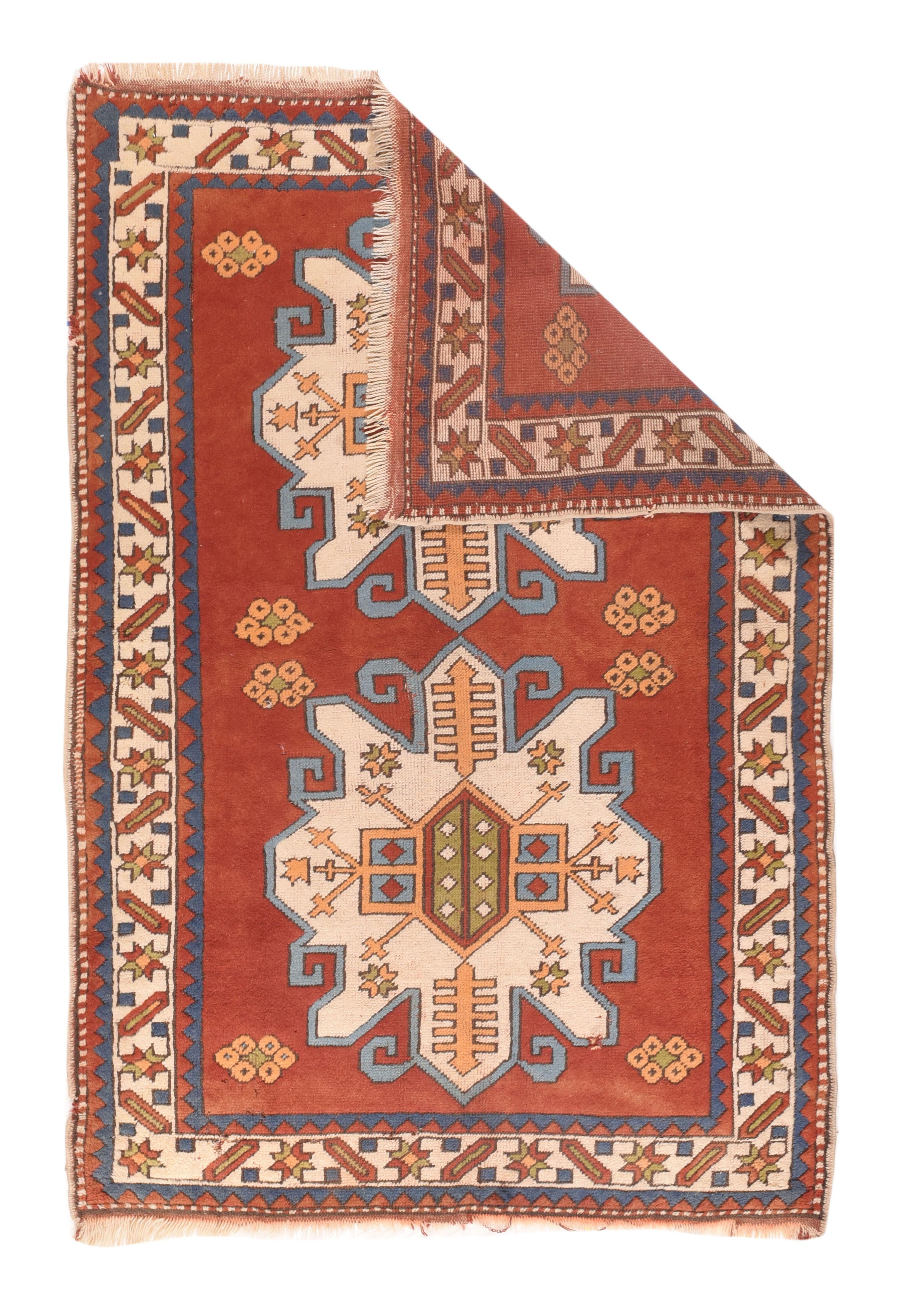 Vintage Turkish rug 4'5'' x 6'7''.
