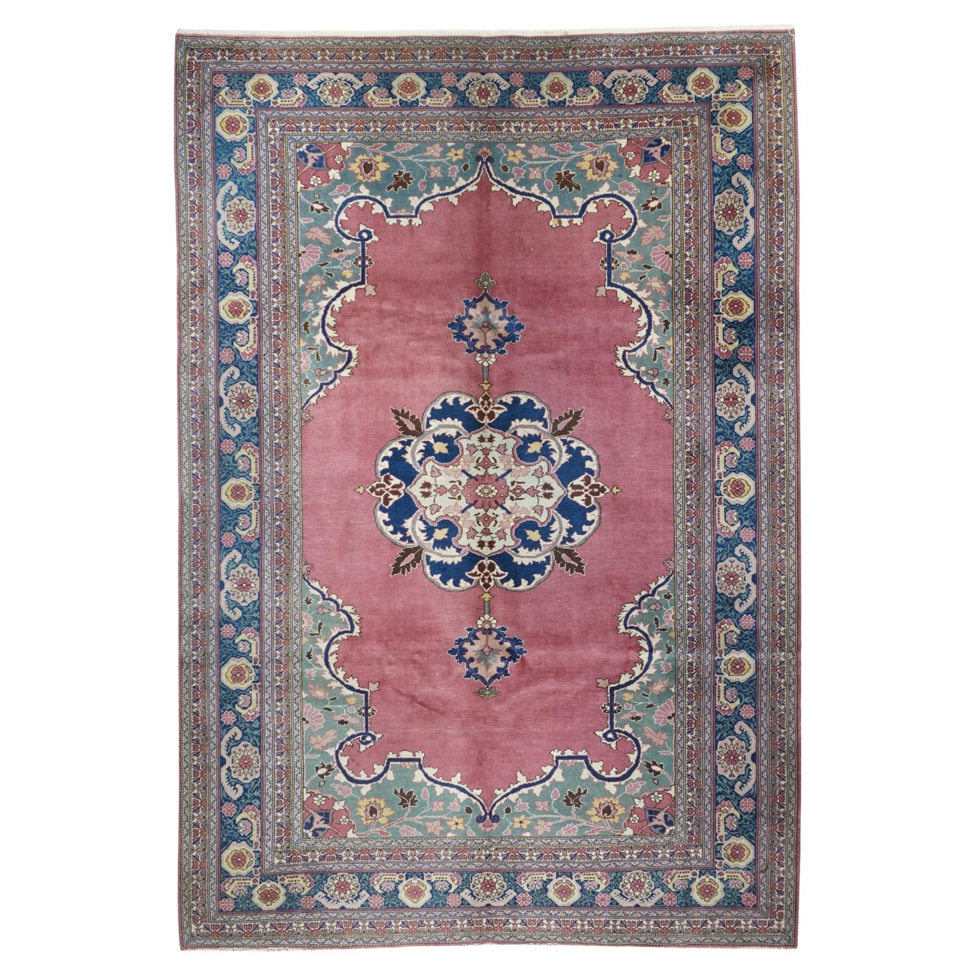 Türkischer Vintage-Teppich 7'2'' x 10'8'' im Angebot