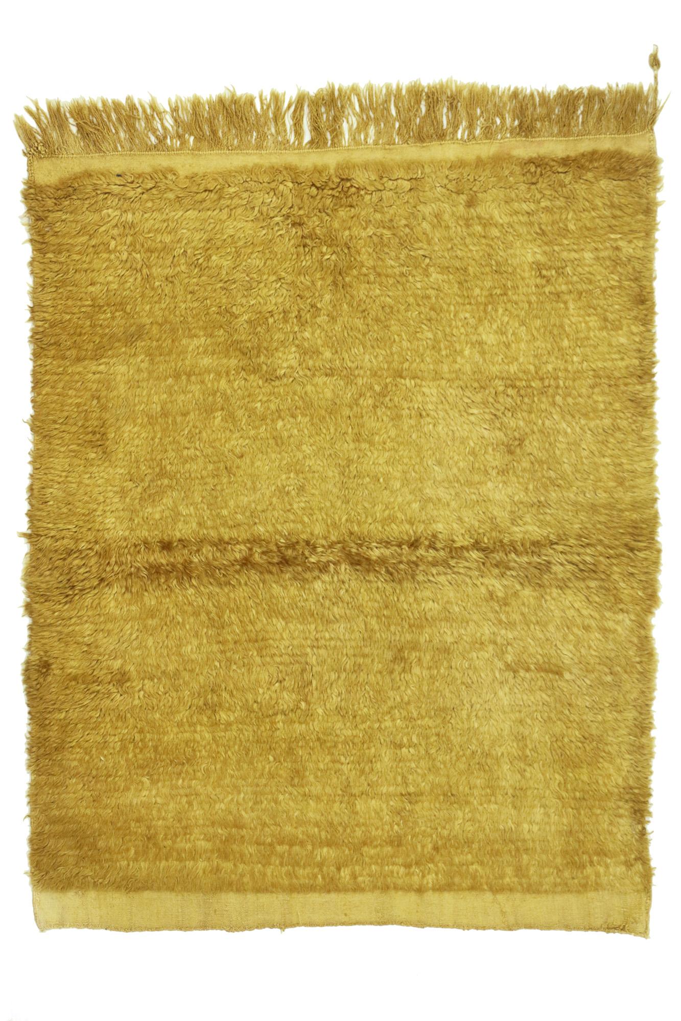 20ième siècle Tapis turc Tulu Angora doré des années 1960 en vente