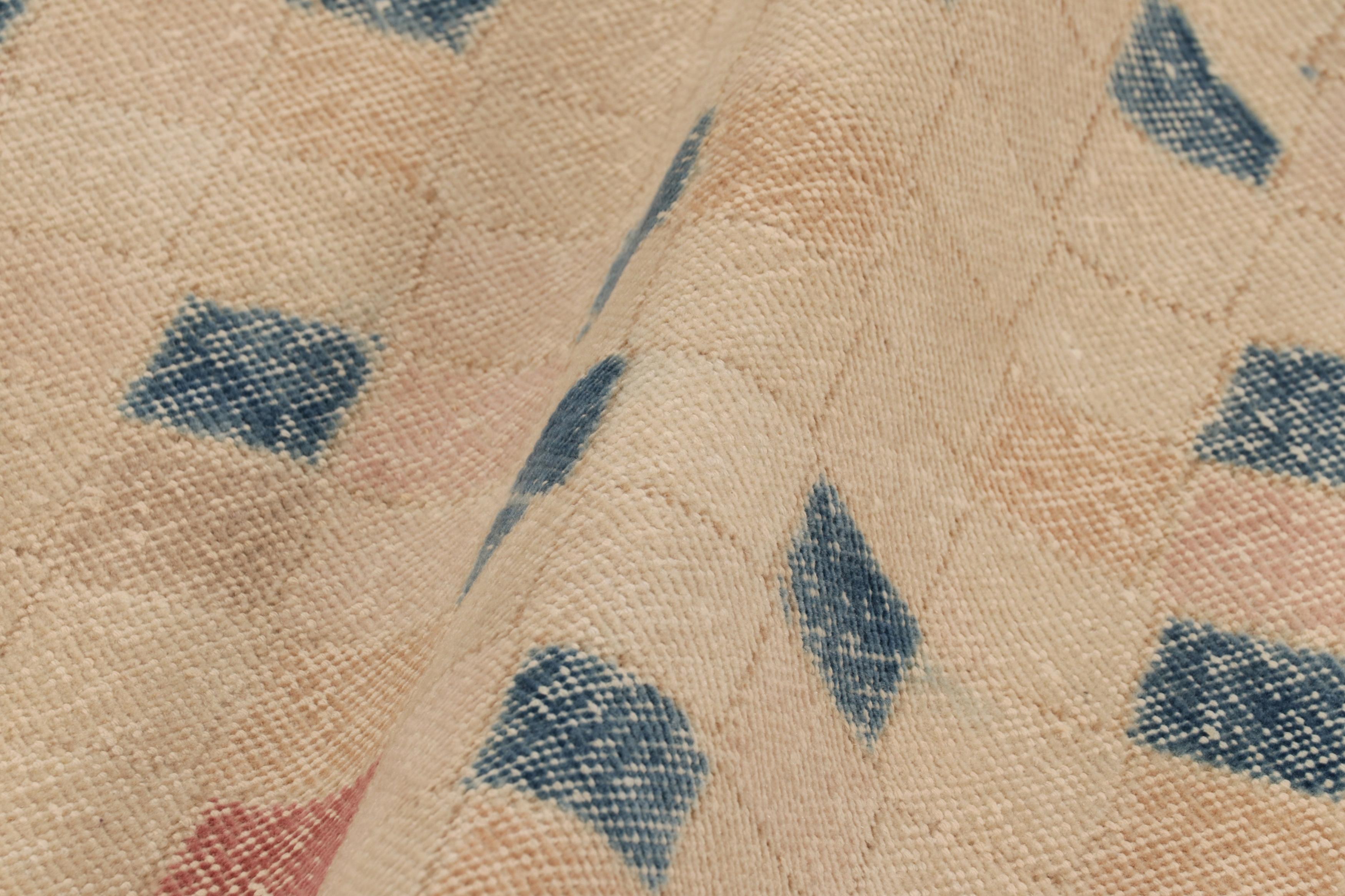 Türkischer Vintage-Teppich, Beige und Gold mit geometrischen Mustern - Rug & Kilim im Angebot 1