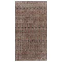 Vintage Turkish Rug, Brown and Purple Diamond Geometric Pattern - Rug & Kilim Vintage Turkish Rug, Brown and Purple Diamond Geometric Pattern - Rug & Kilim