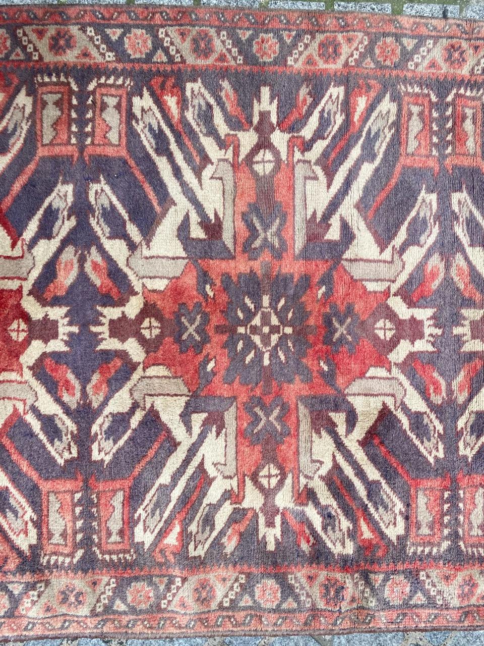 Bobyrug's Vintage Türkischer Teppich (Kasachisch) im Angebot