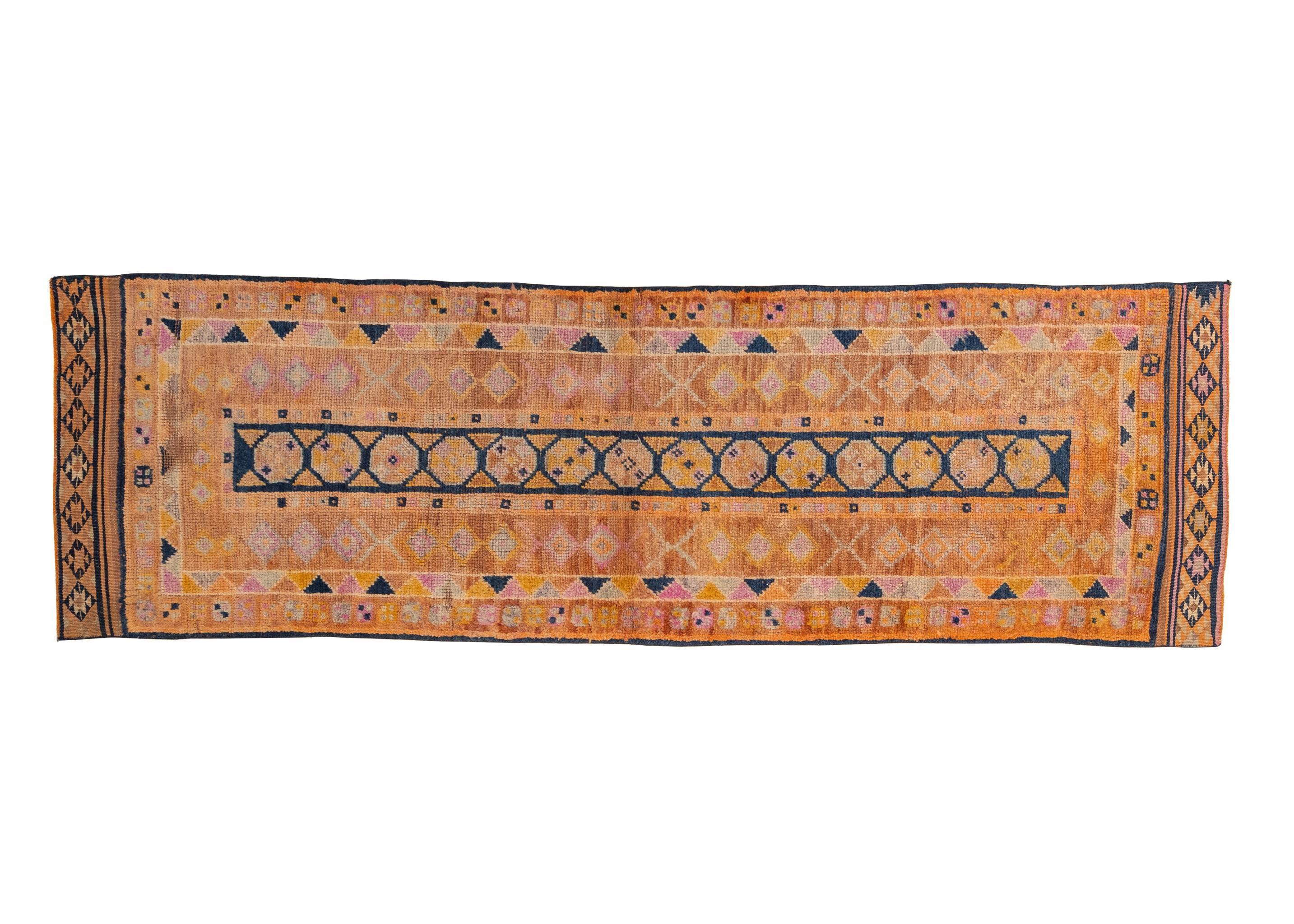 Hand-Woven Vintage Turkish Rug For Sale