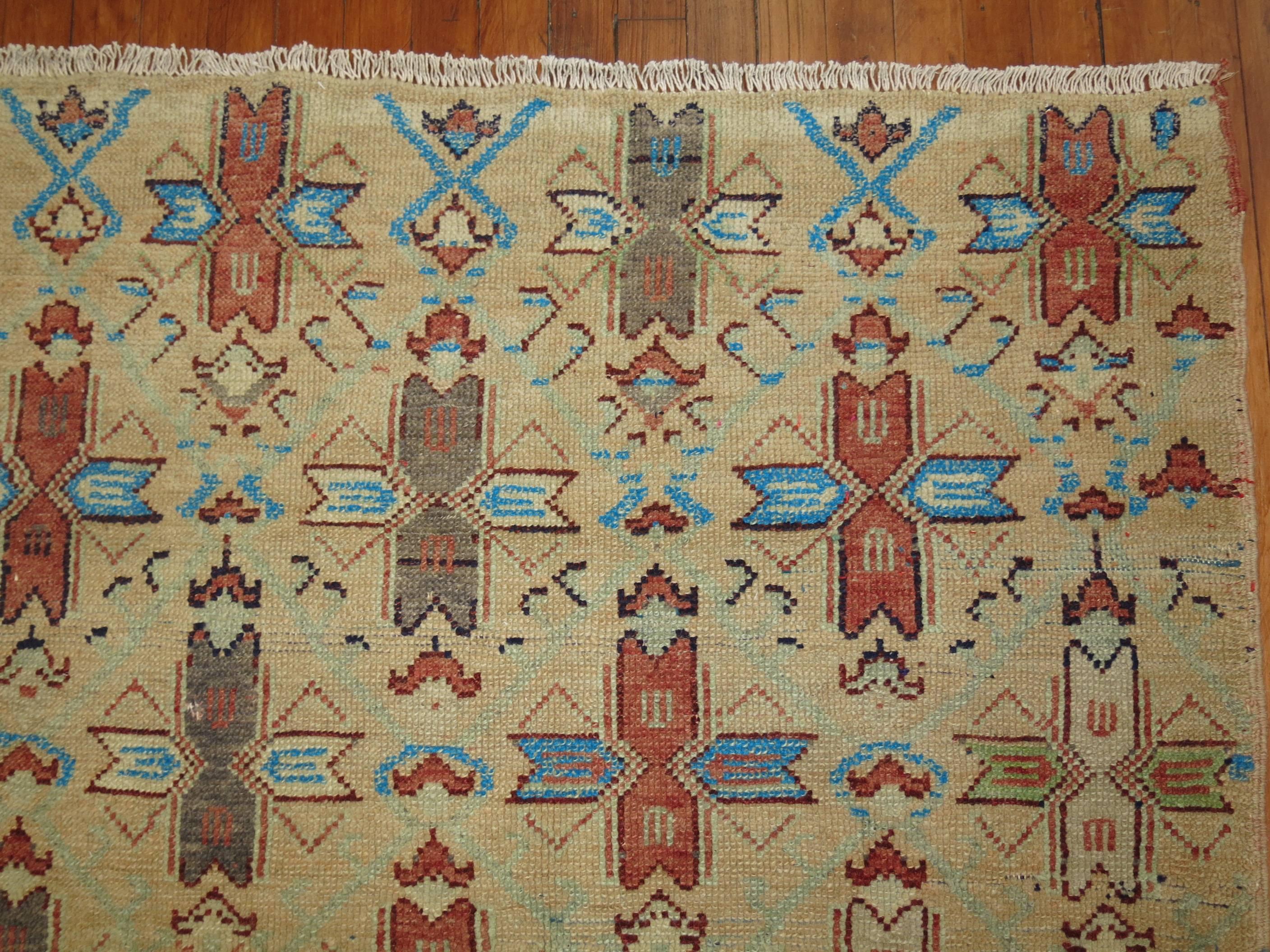 Turco Tappeto turco vintage eccentrico in vendita