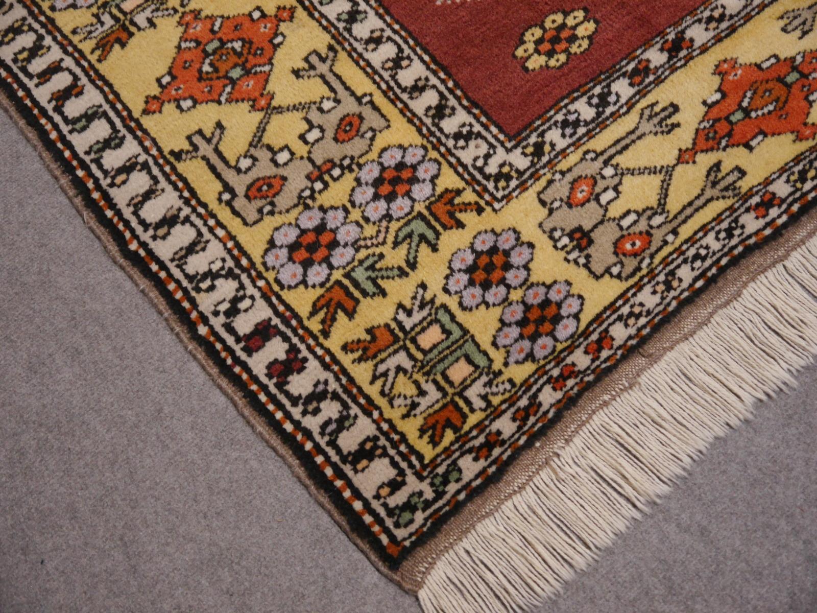 Tribal Vintage Turkish Rug Hand-Knotted For Sale