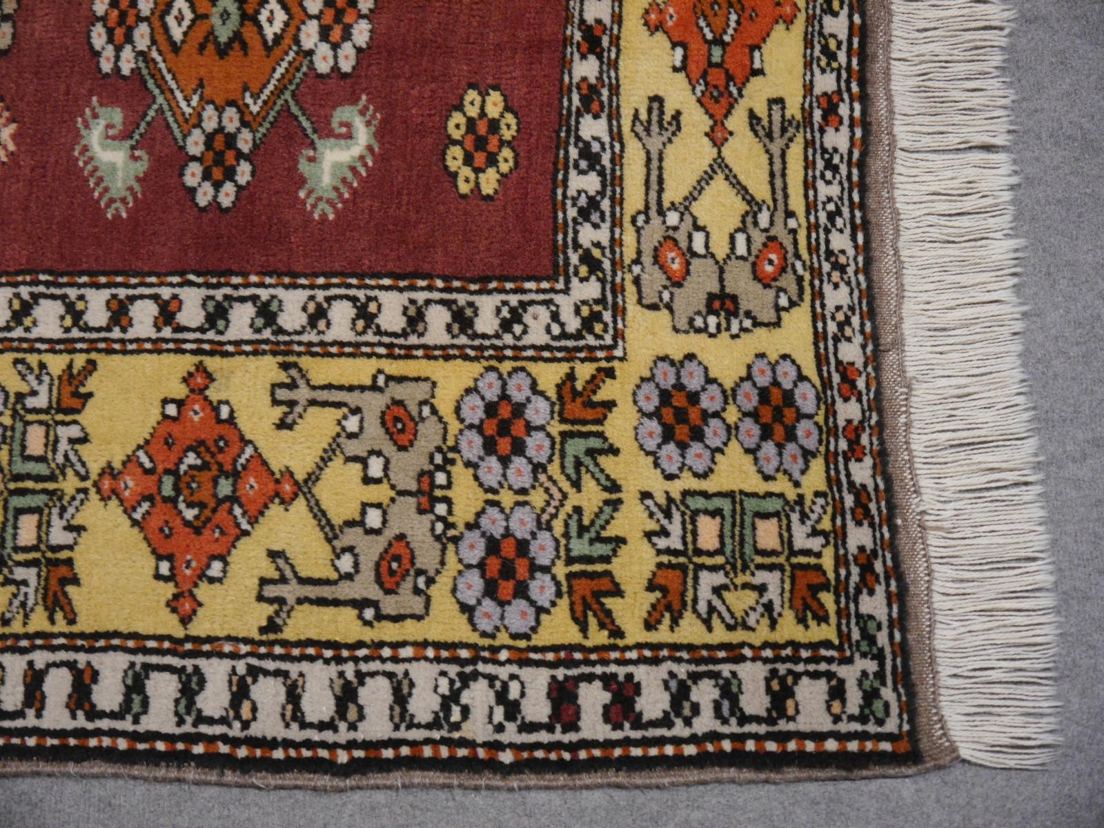 Alfombra Turca Vintage Anudada a Mano Anudado a mano en venta
