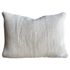 Alfombra turca vintage Almohada de cáñamo con inserto de plumón 15" x 20