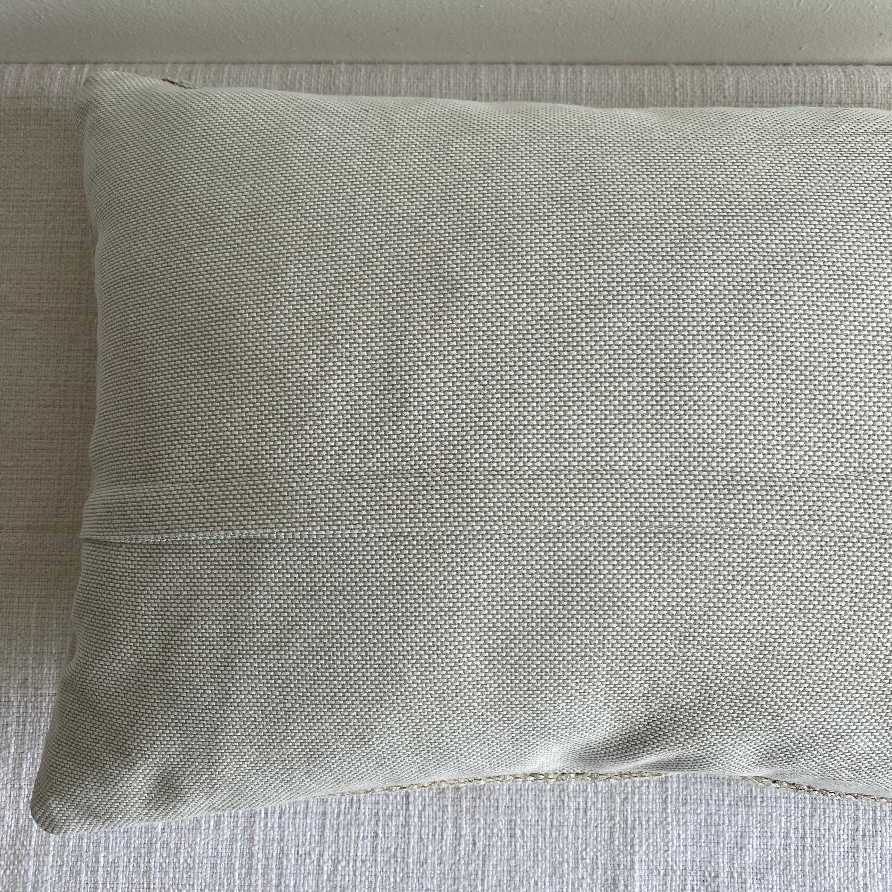 Wool Vintage Turkish Rug Hemp Soft Textured Pillow For Sale