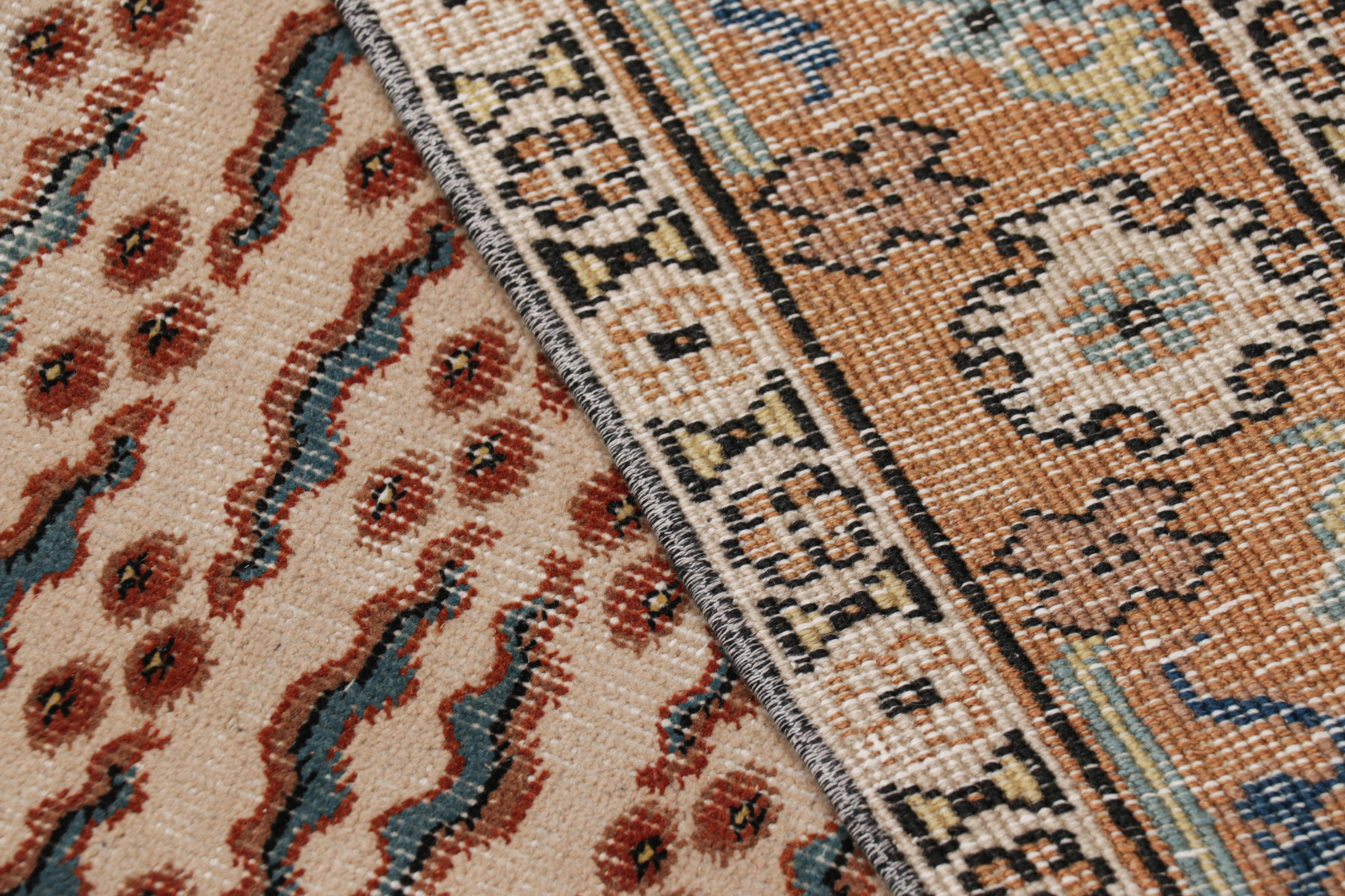 Türkischer Vintage-Teppich in Beige mit bunten Chintamani-Mustern, von Rug & Kilim im Angebot 1
