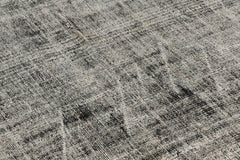 Vintage Turkish Rug in Black and White Distressed Pattern, from Rug & Kilim