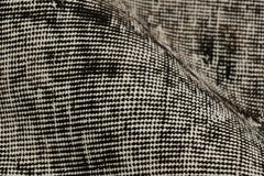 Vintage Turkish Rug in Black and White Distressed Pattern, from Rug & Kilim