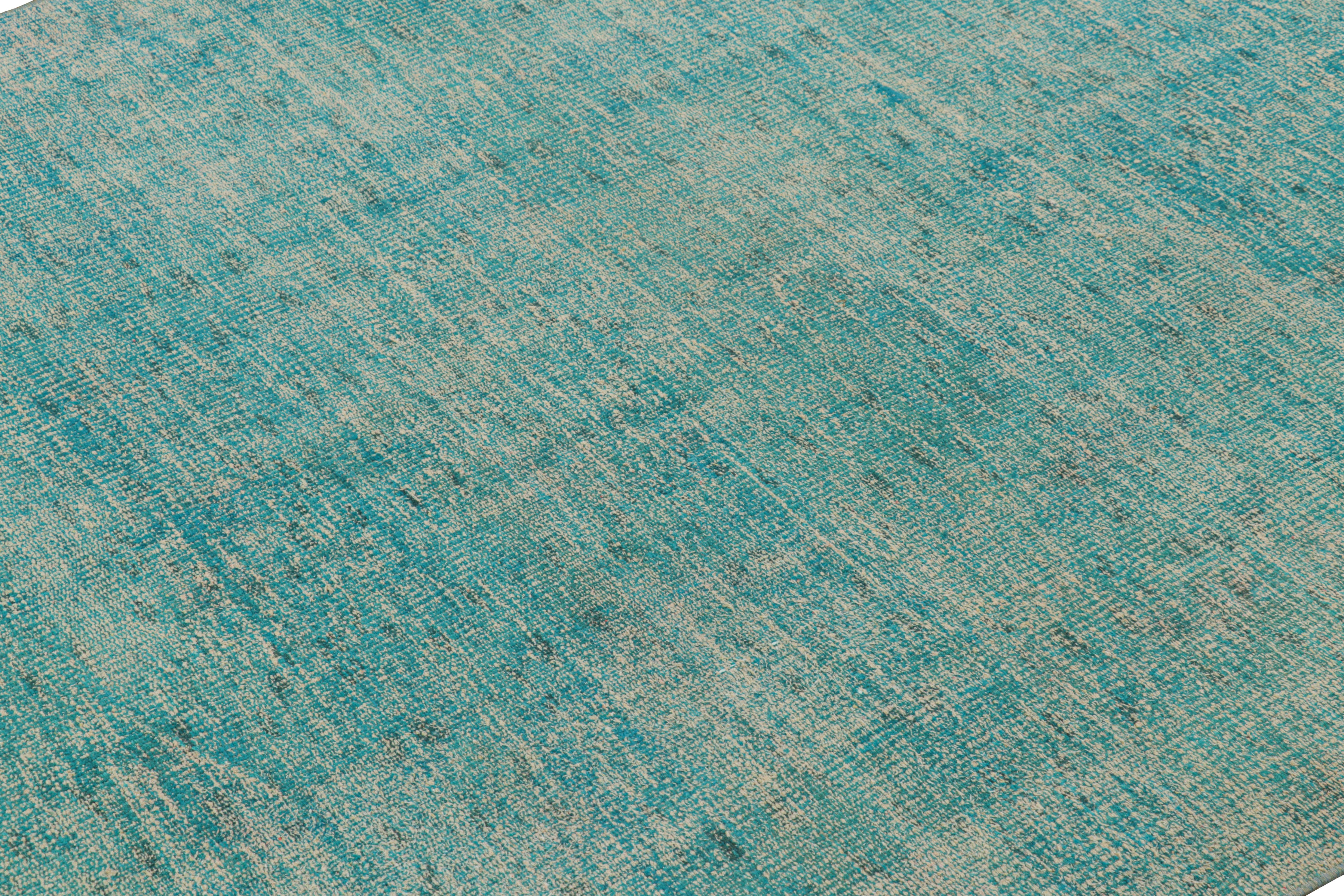 Türkischer Vintage-Teppich in blauem Distressed-Muster von Rug & Kilim (Handgeknüpft) im Angebot
