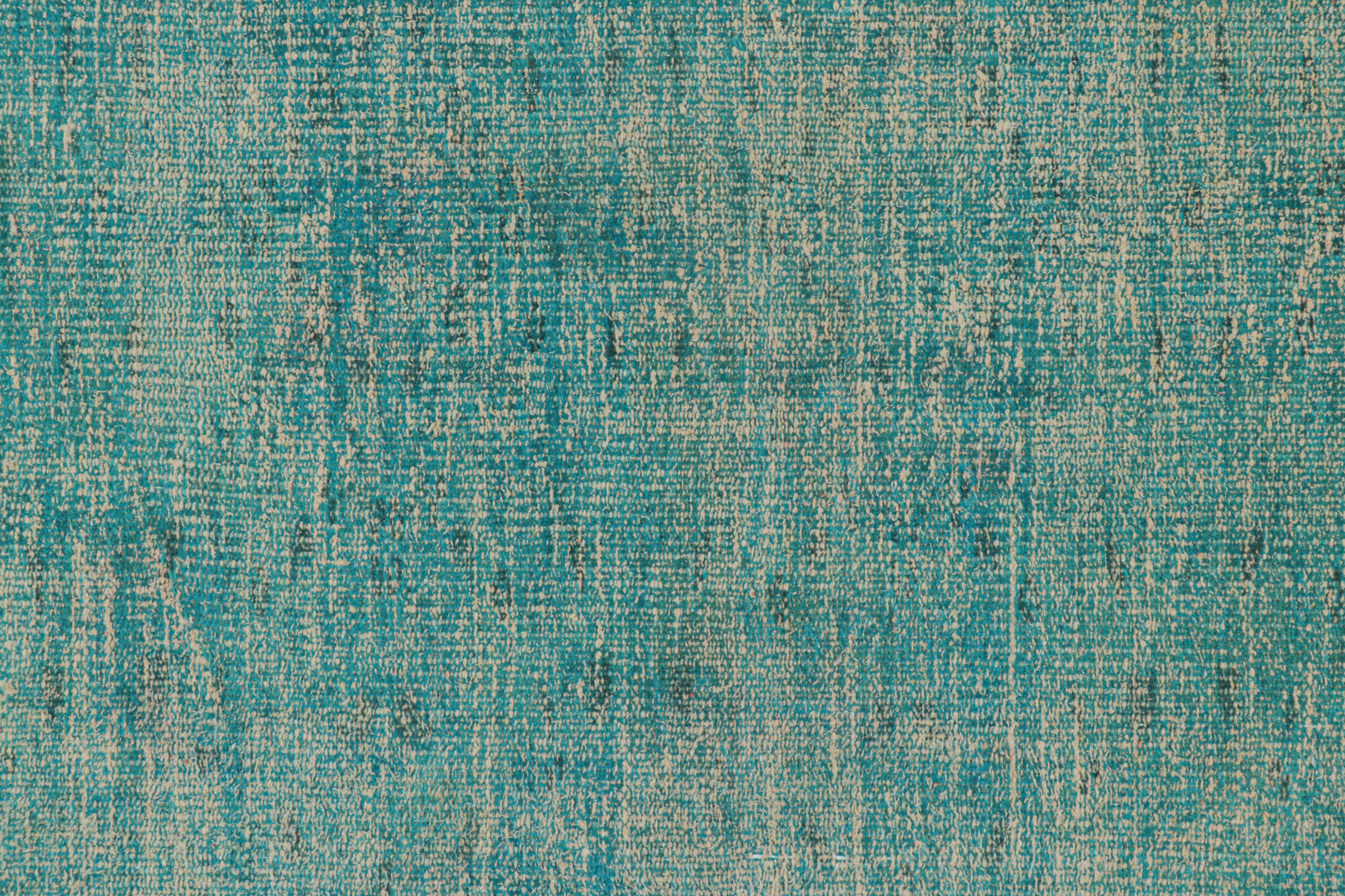 Türkischer Vintage-Teppich in blauem Distressed-Muster von Rug & Kilim (Wolle) im Angebot