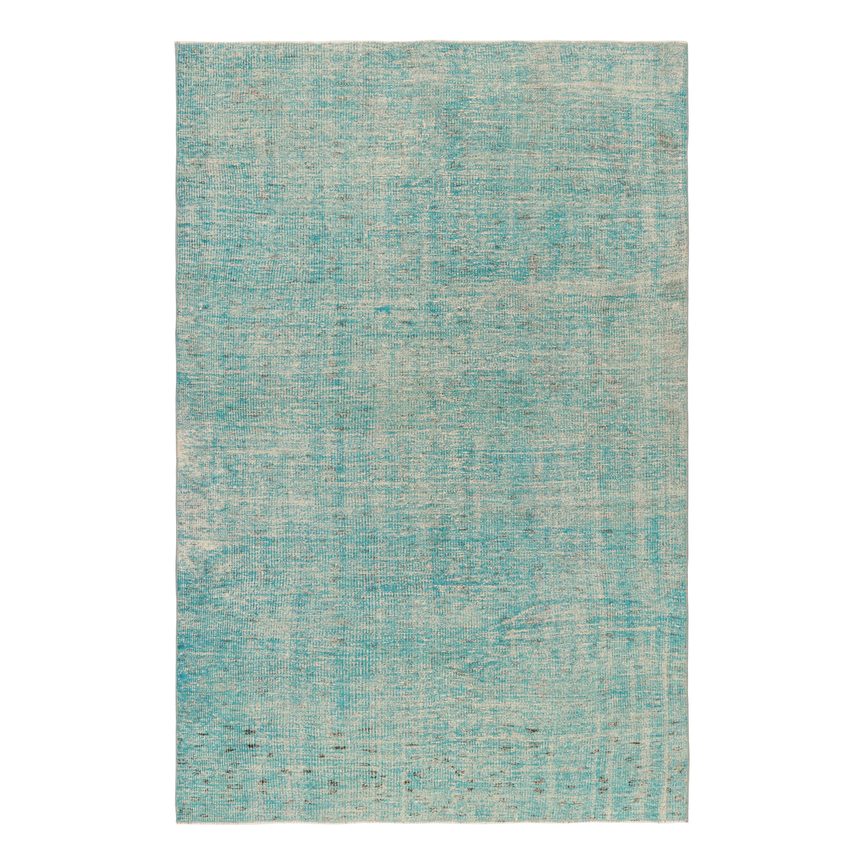 Türkischer Vintage-Teppich in blauem Distressed-Muster von Rug & Kilim
