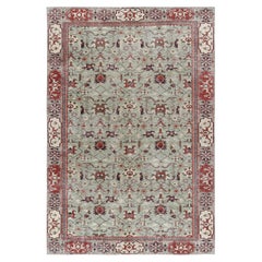 Türkischer Vintage-Teppich in Blau mit bunten geometrischen Mustern, von Rug & Kilim