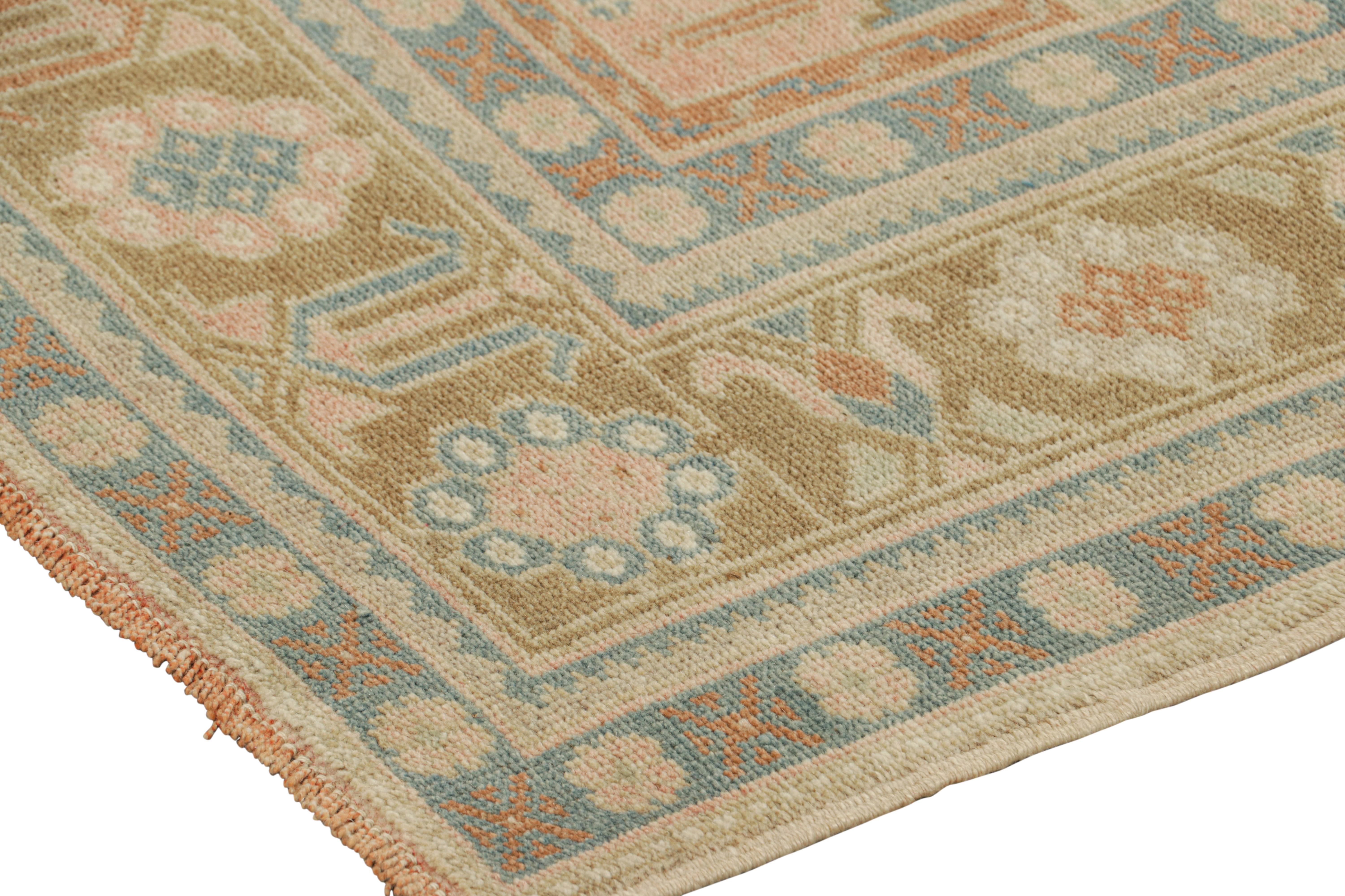 Türkischer Vintage-Teppich in Blau mit Medaillon und geometrischen Mustern von Rug & Kilim (Wolle) im Angebot