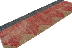 Vintage Turkish Rug in Brick Red, with Geometric Patterns, from Rug & Kilim