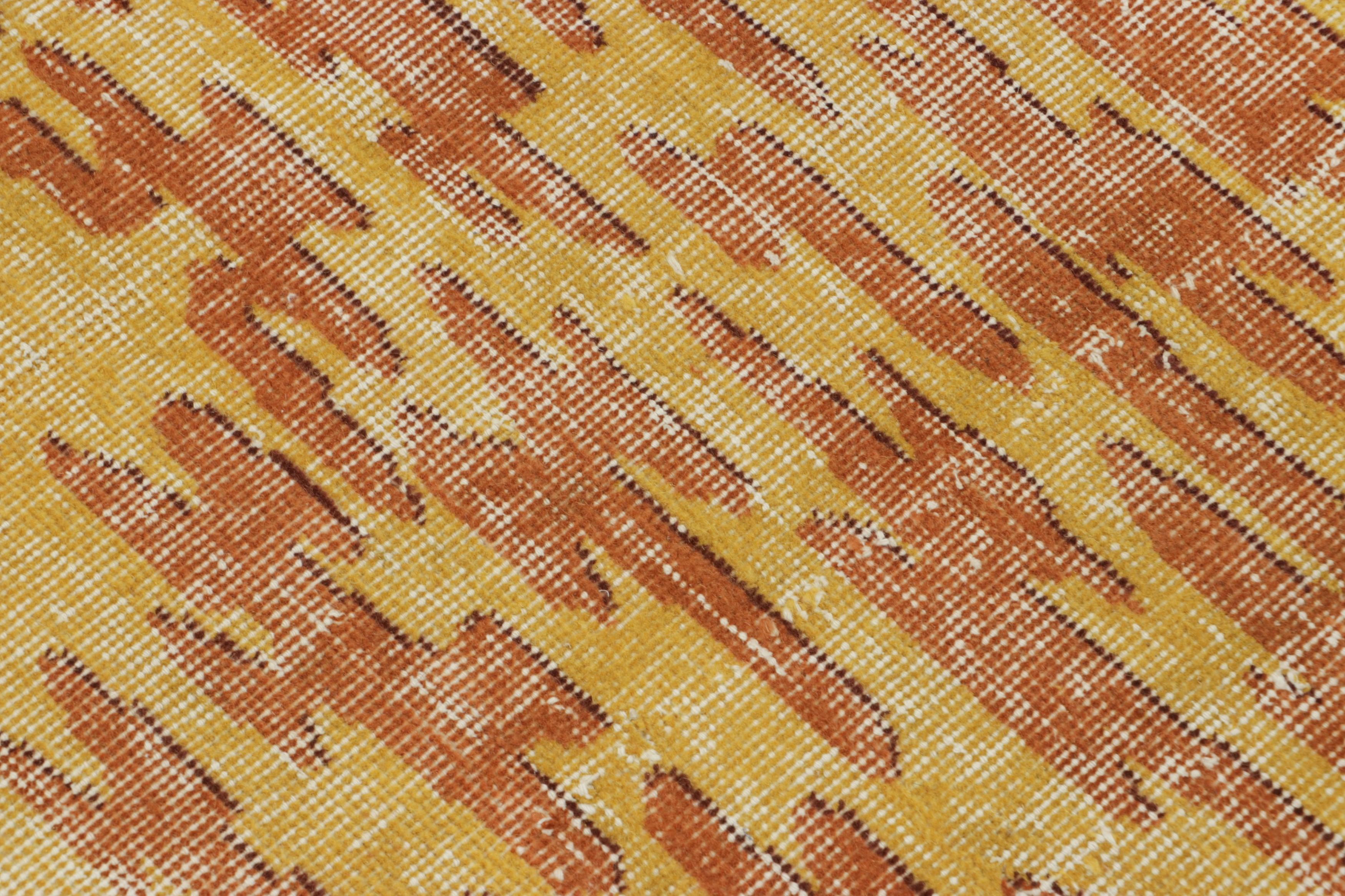 Made with hand-knotted wool circa 1950-1960, this 4x7 vintage Turkish rug of all over abstract design is an exciting new distressed addition to the Rug & Kilim’s collection of rare mid-century rugs.

On the Design:

This mid-century Turkish design