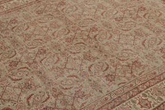 Vintage Turkish Rug in Green with Red Herati Floral Pattern, from Rug & Kilim