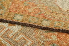 Vintage Turkish Rug in Pink and Cream with Floral Medallions  Rug & Kilim