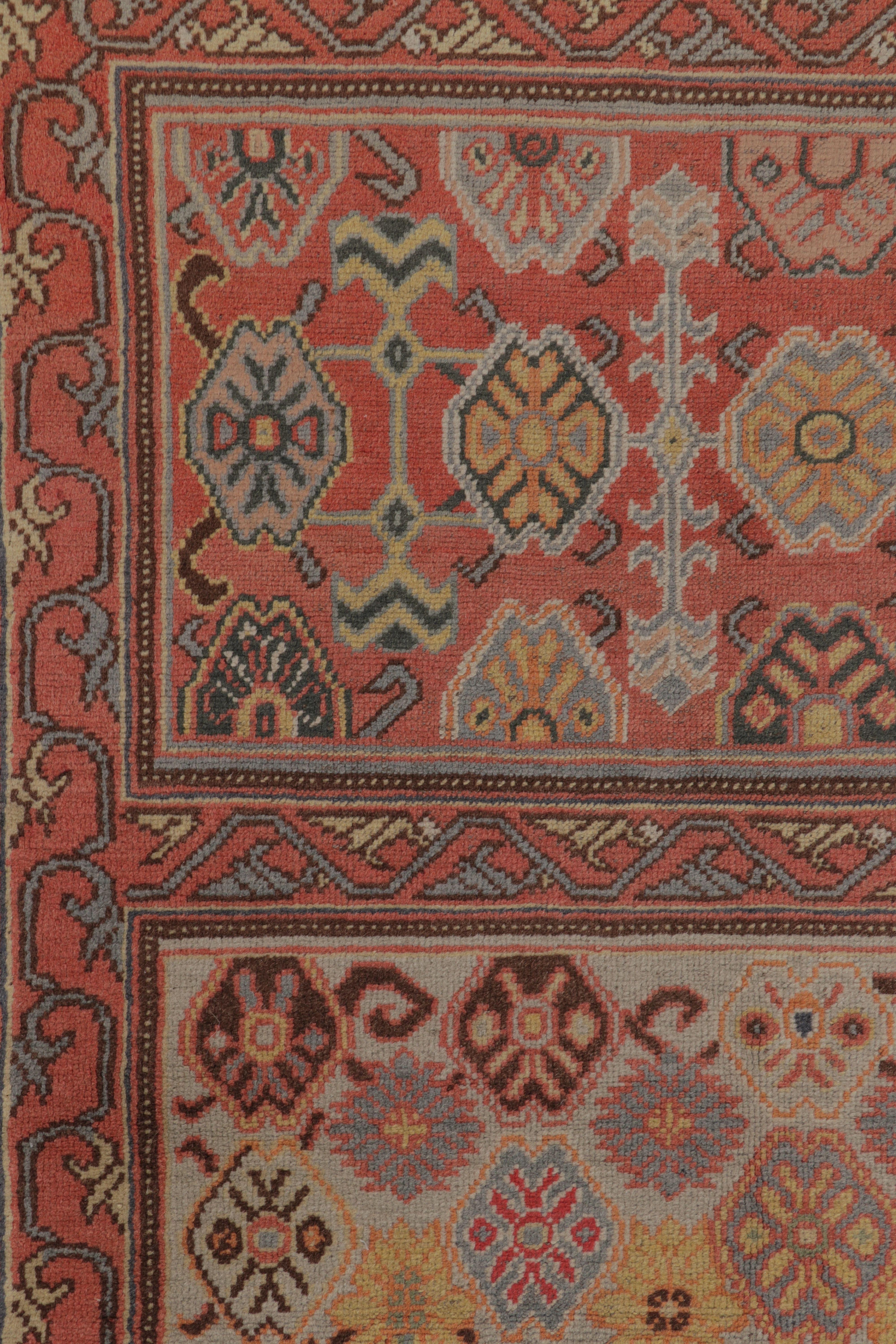 Tappeto turco vintage in rosa con medaglioni Anadolu Saf - Rug & Kilim In condizioni buone in vendita a Long Island City, NY