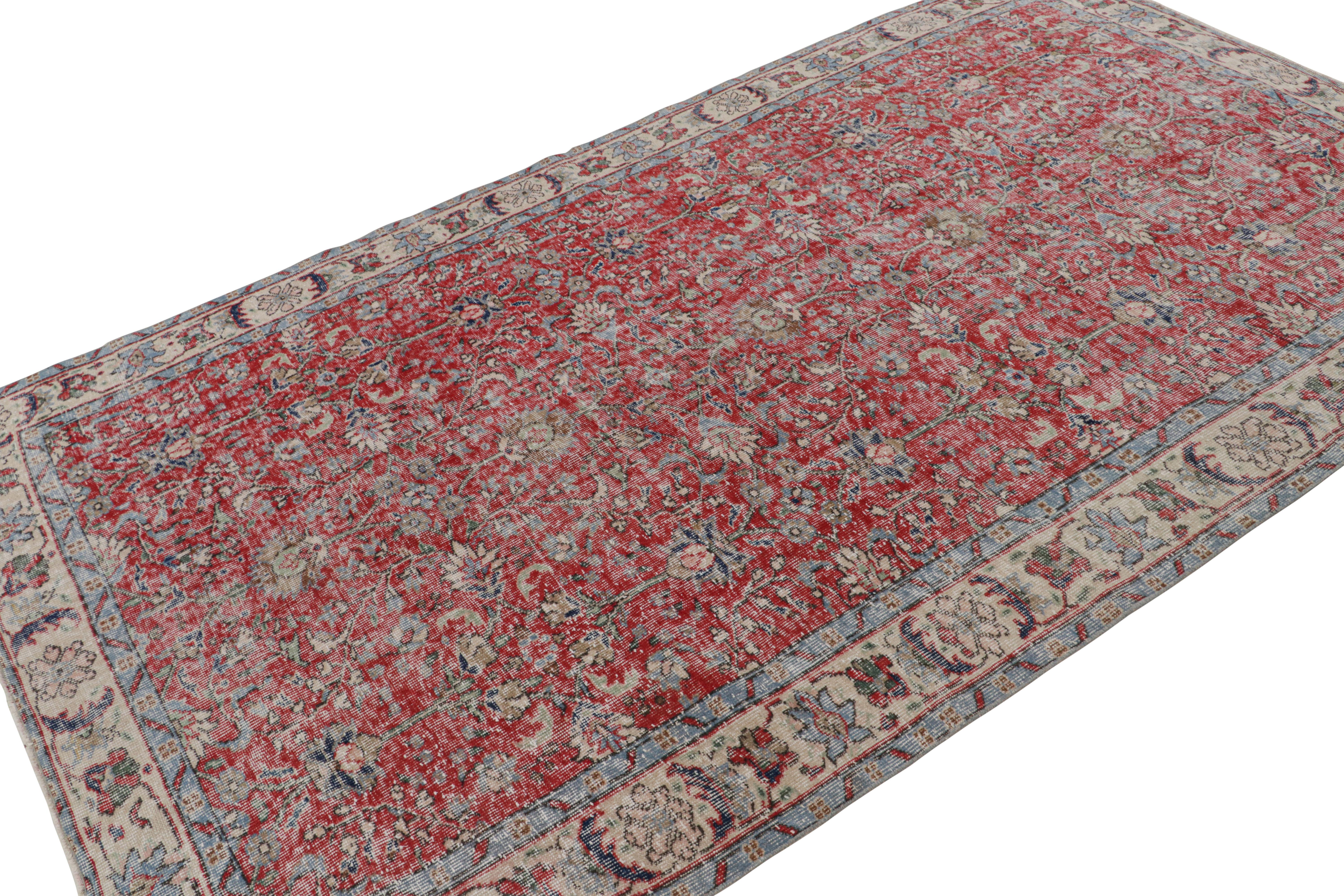 Hand-knotted in wool circa 1960-1970, this 6x9 vintage rug from Turkey is believed to be among the rare works of mid-century artist Zeki Müren.

On the Design:

Connoisseurs will admire this among the works believed to hail from this artist that