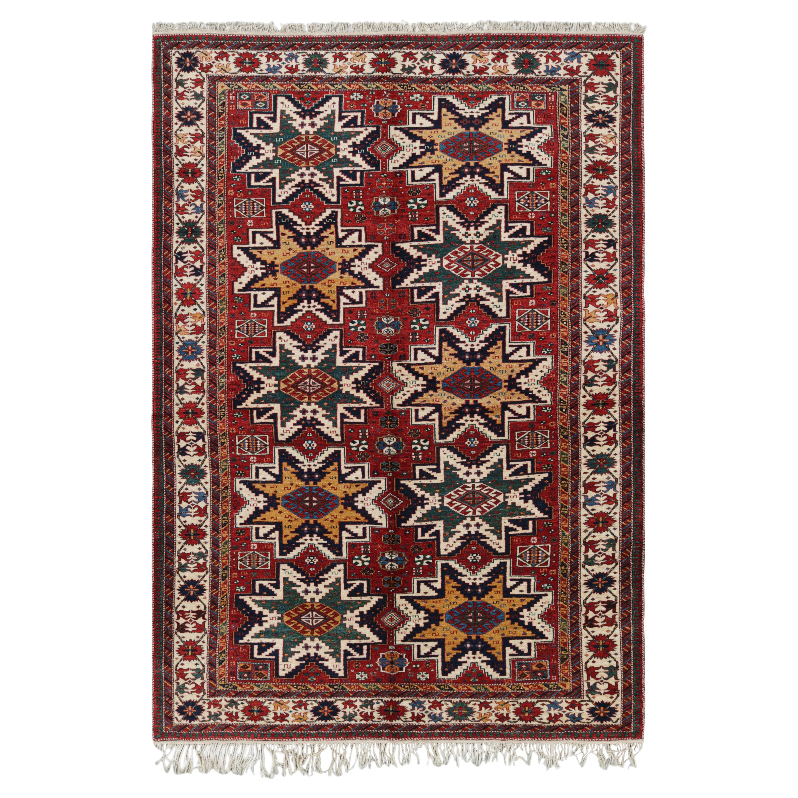 Türkischer Vintage-Teppich in Rot mit Medaillons von Rug & Kilim