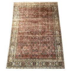 Vintage Turkish Rug in Rust and Olive Tones