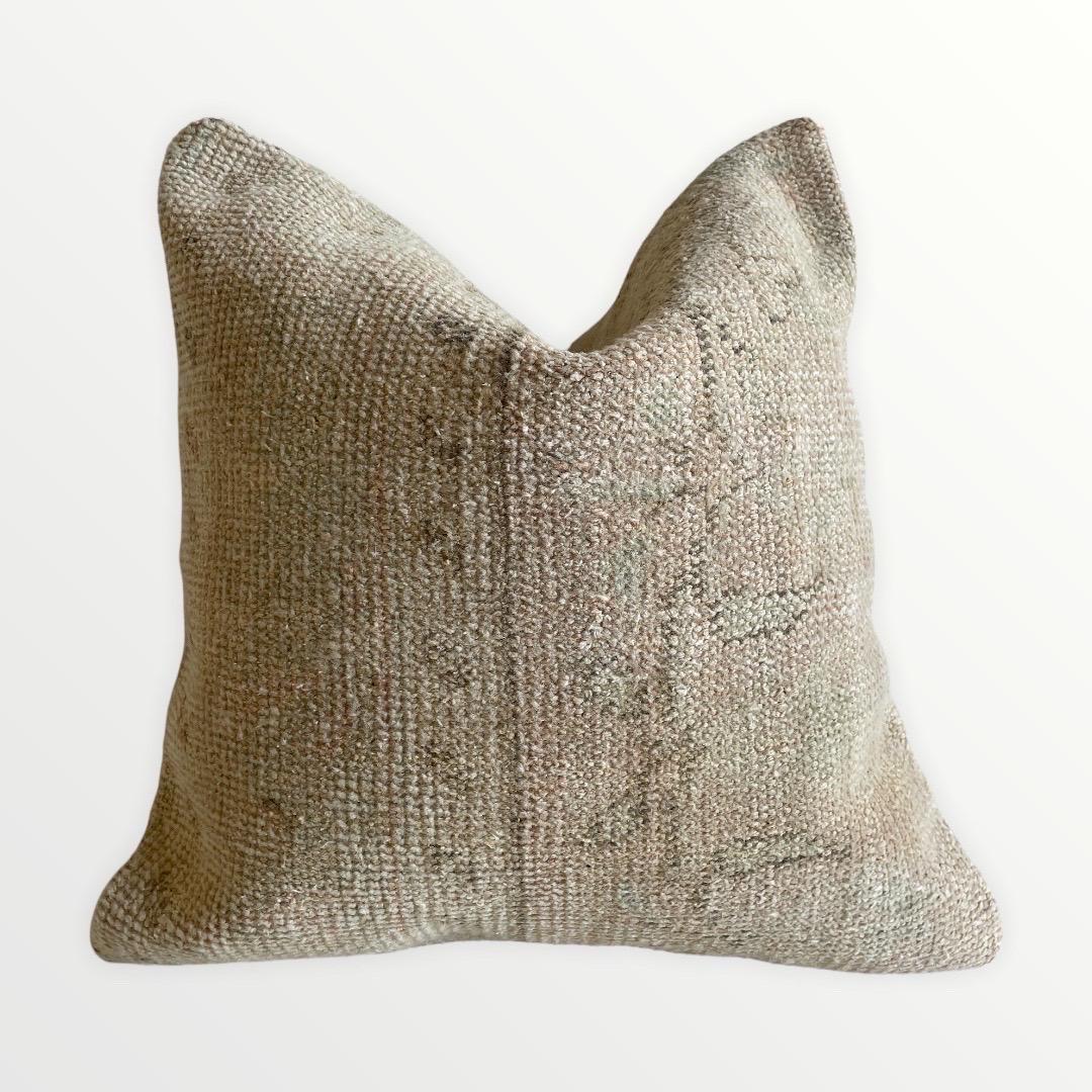 Vintage Turkish Rug Lumbar Pillow with Down Insert 3