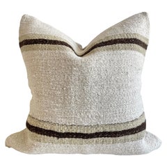 Vintage Turkish Rug Lumbar Pillow with Down Insert