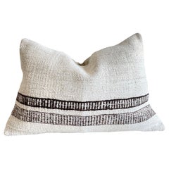 Vintage Turkish Rug Lumbar Pillow with Down Insert