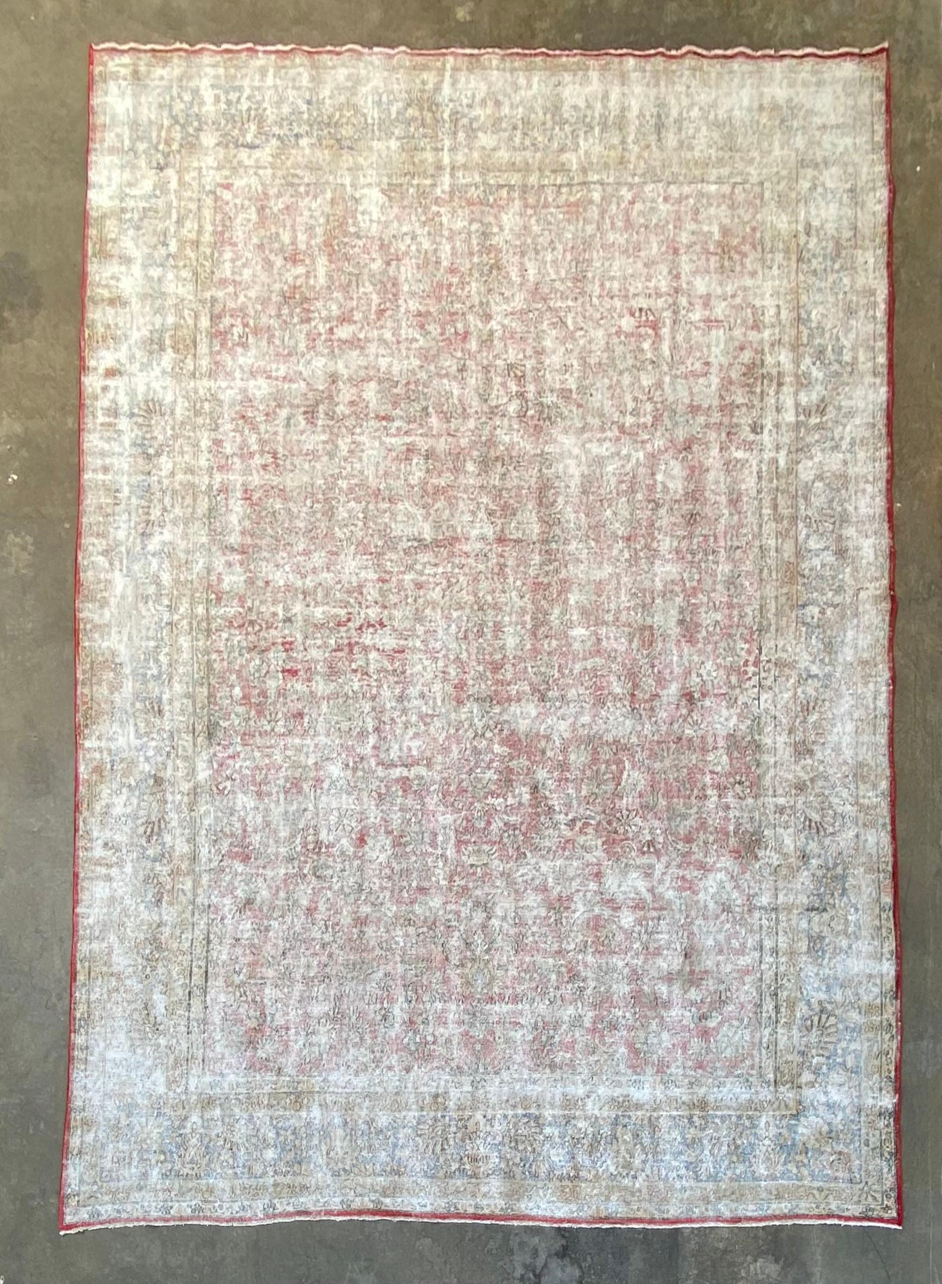 Vintage Turkish rug room size 9 x 12
9’ x 12’ rug
Reversible, the faded side is the face, however the backside can be used as well, if you would like a deeper richer color.
This vintage rug look to be in good condition, has been cleaned, and is