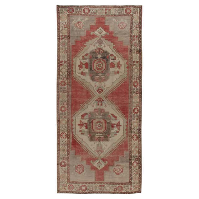 21st Century Antique Turkish Oushak Long Wool Rug For Sale at 1stDibs