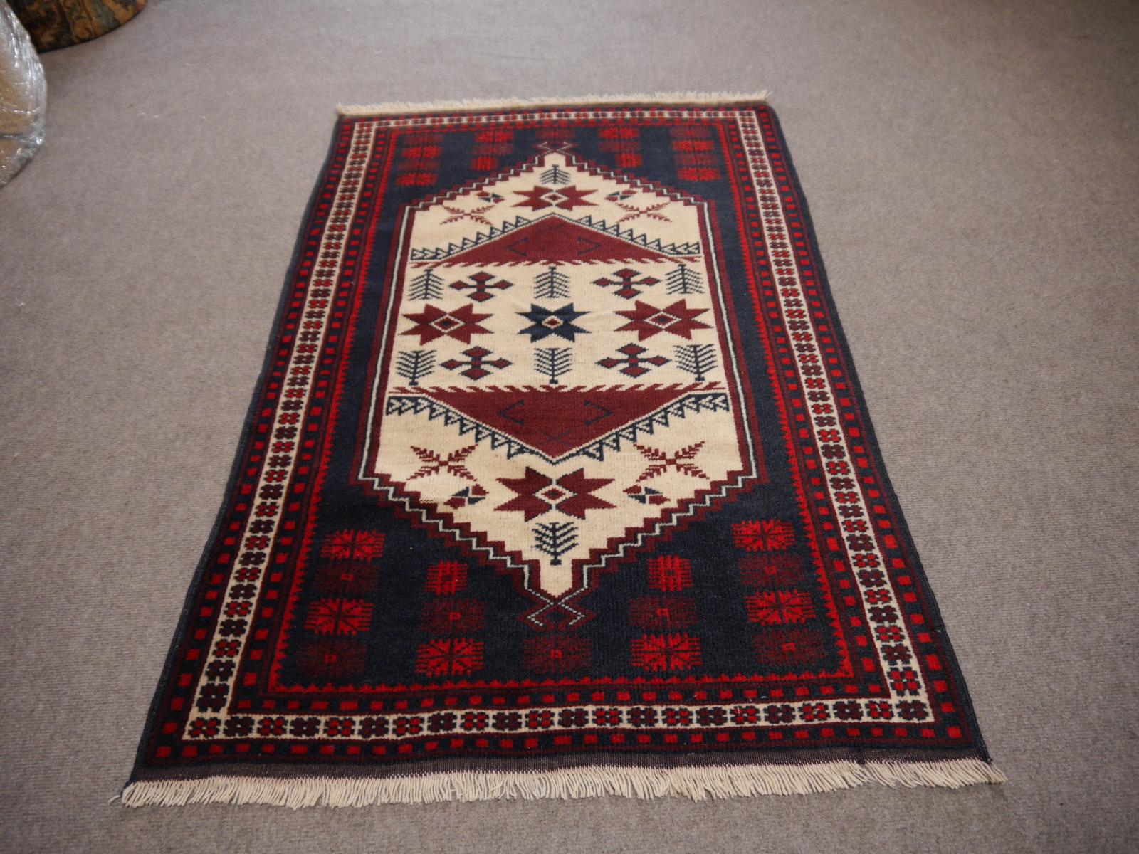 Tribal Vintage Turkish Rug Slightly Worn Distressed Industrial Look Hand-Knotted For Sale