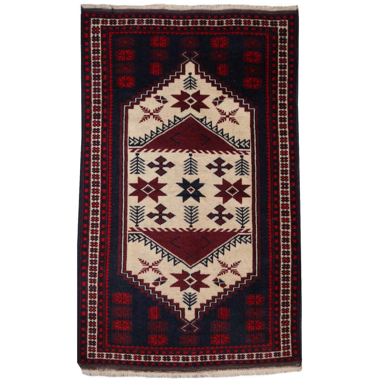 Vintage Turkish Rug Slightly Worn Distressed Industrial Look Hand ...