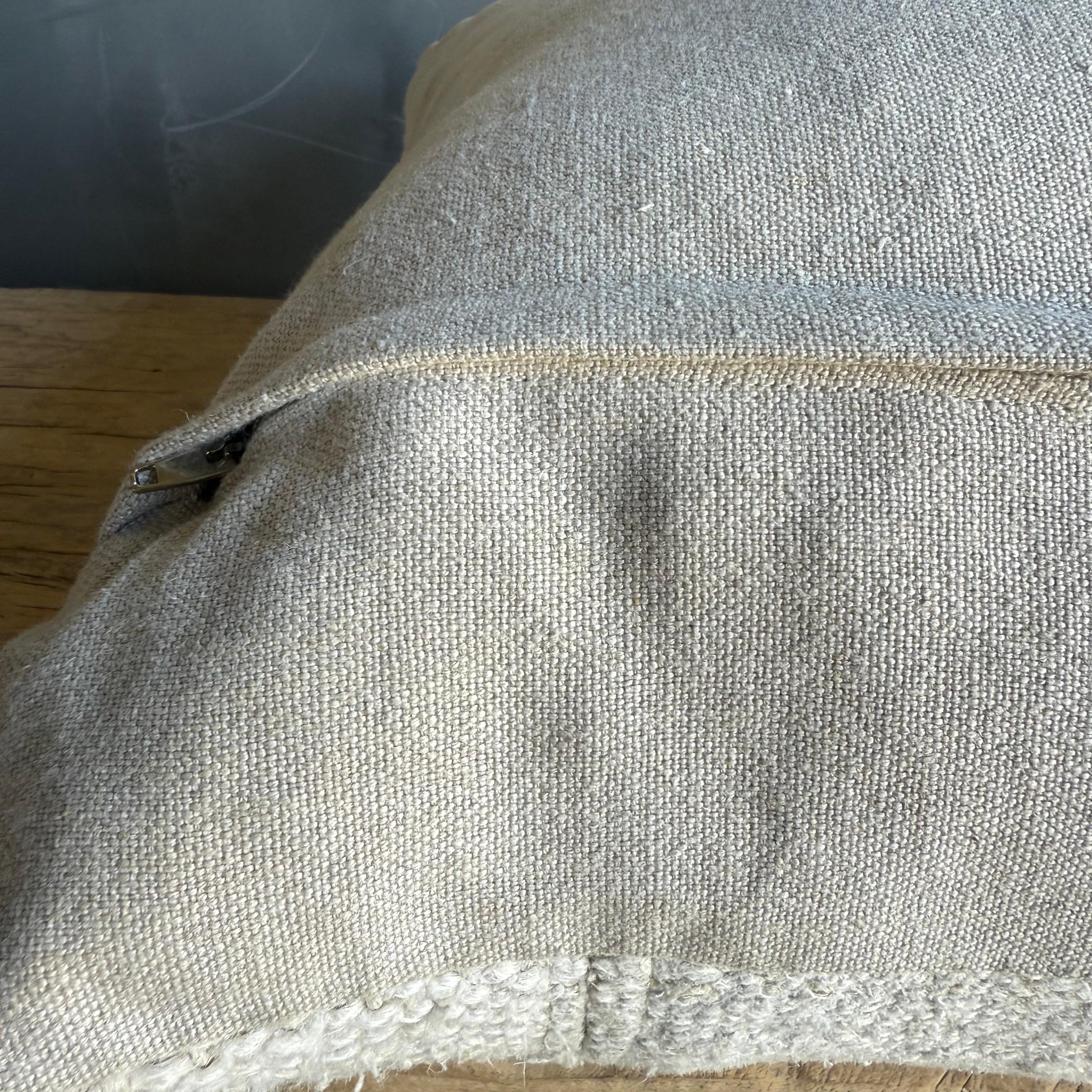 Vintage Turkish Rug Style Pillow with Stripes Down Insert Included For Sale 1