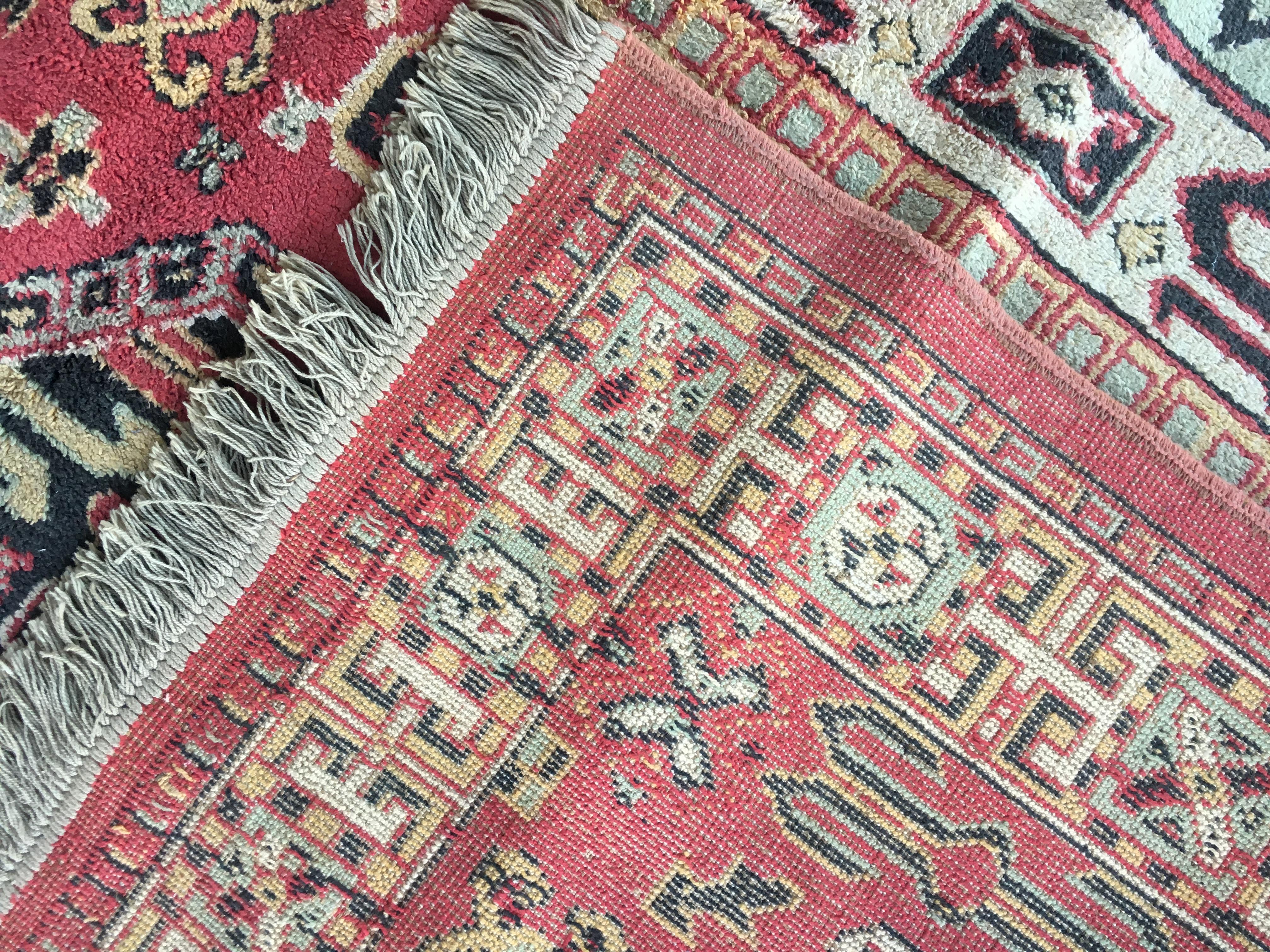 Multicolored Hand Knotted Semi-Antique Rug, Turkish  In Good Condition In Miami, FL