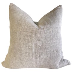 Vintage Turkish Rug White Patchwork Pillow Cover