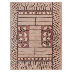 Vintage Turkish Rug with Beige-Brown Geometric Patterns, from Rug & Kilim