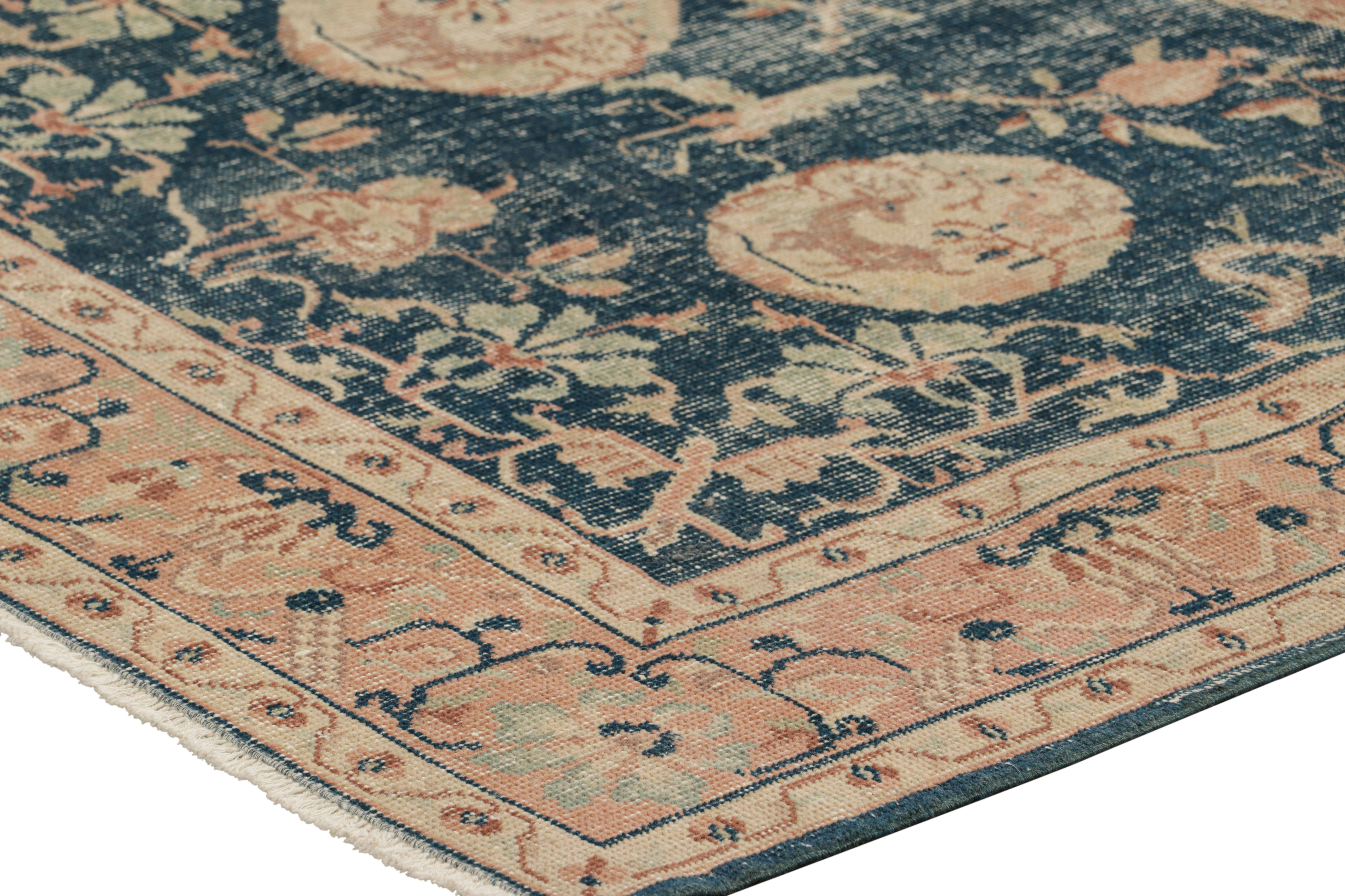 Wool Vintage Turkish Rug with Florals and Pictorial Medallions, from Rug & Kilim For Sale