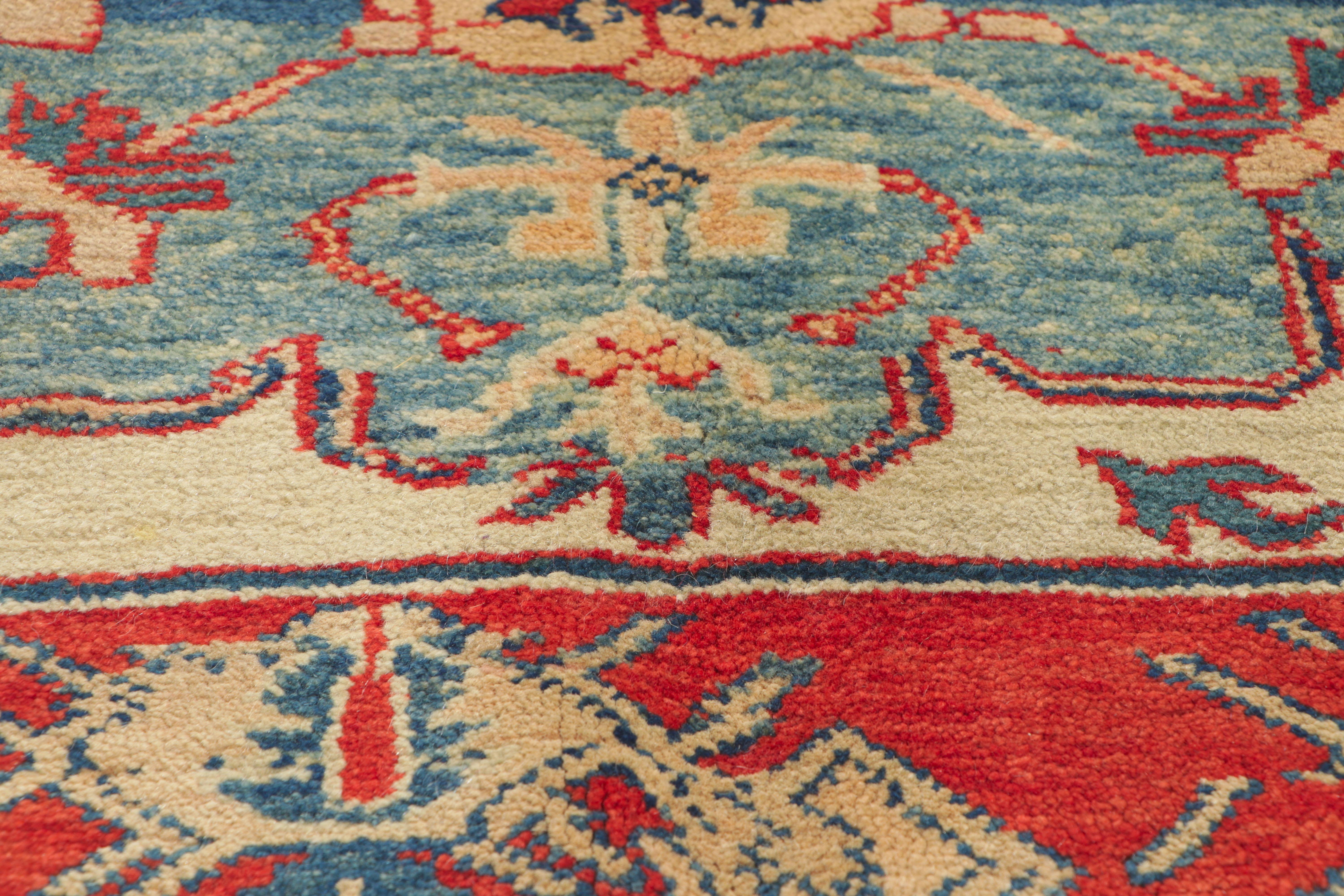 Mid-Century Modern 1950’s Turkish Oushak Carpet with Traditional Style For Sale