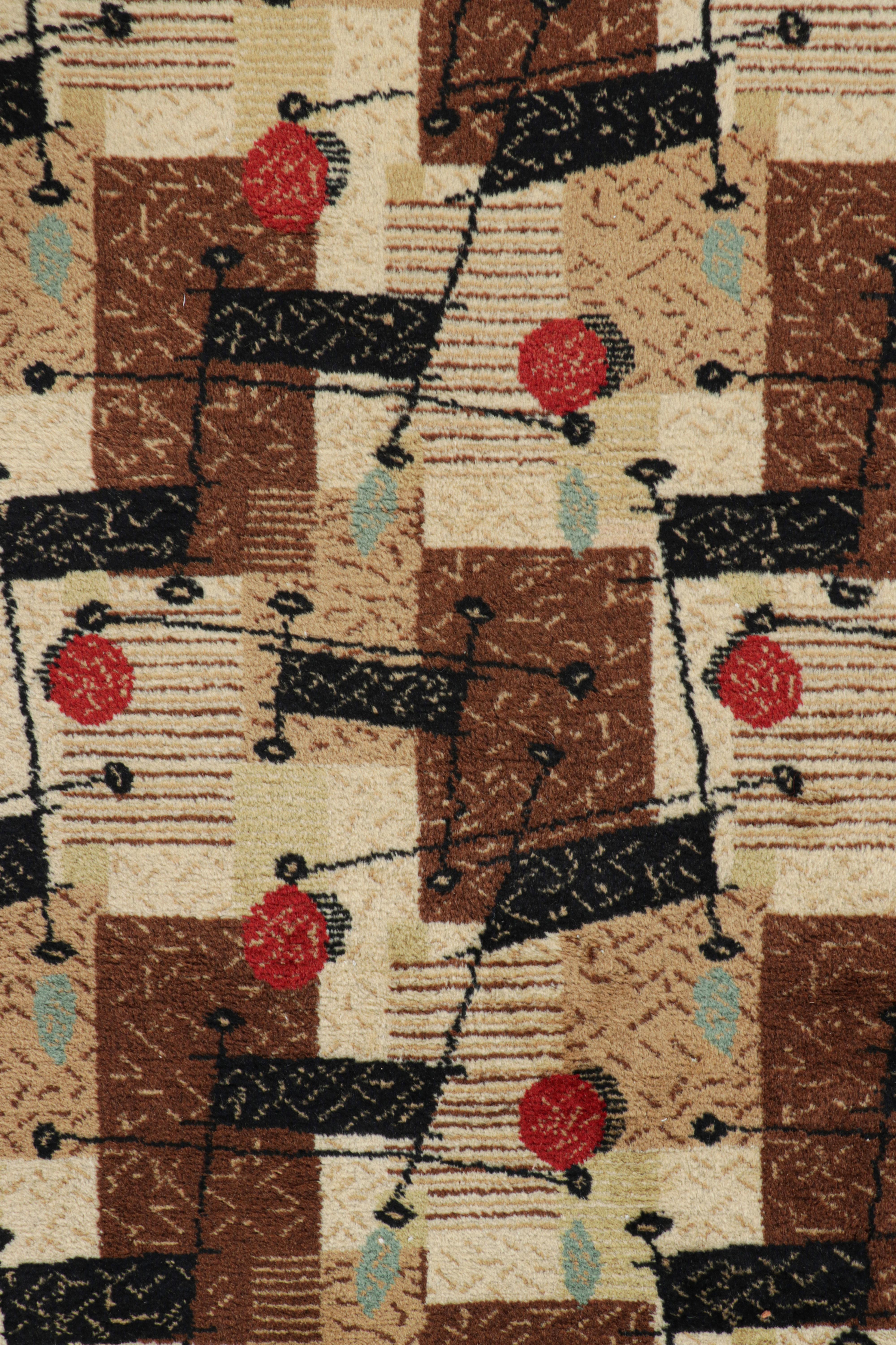 Hand-Knotted Vintage Turkish Rug with Polychromatic Geometric Patterns, from Rug & Kilim For Sale