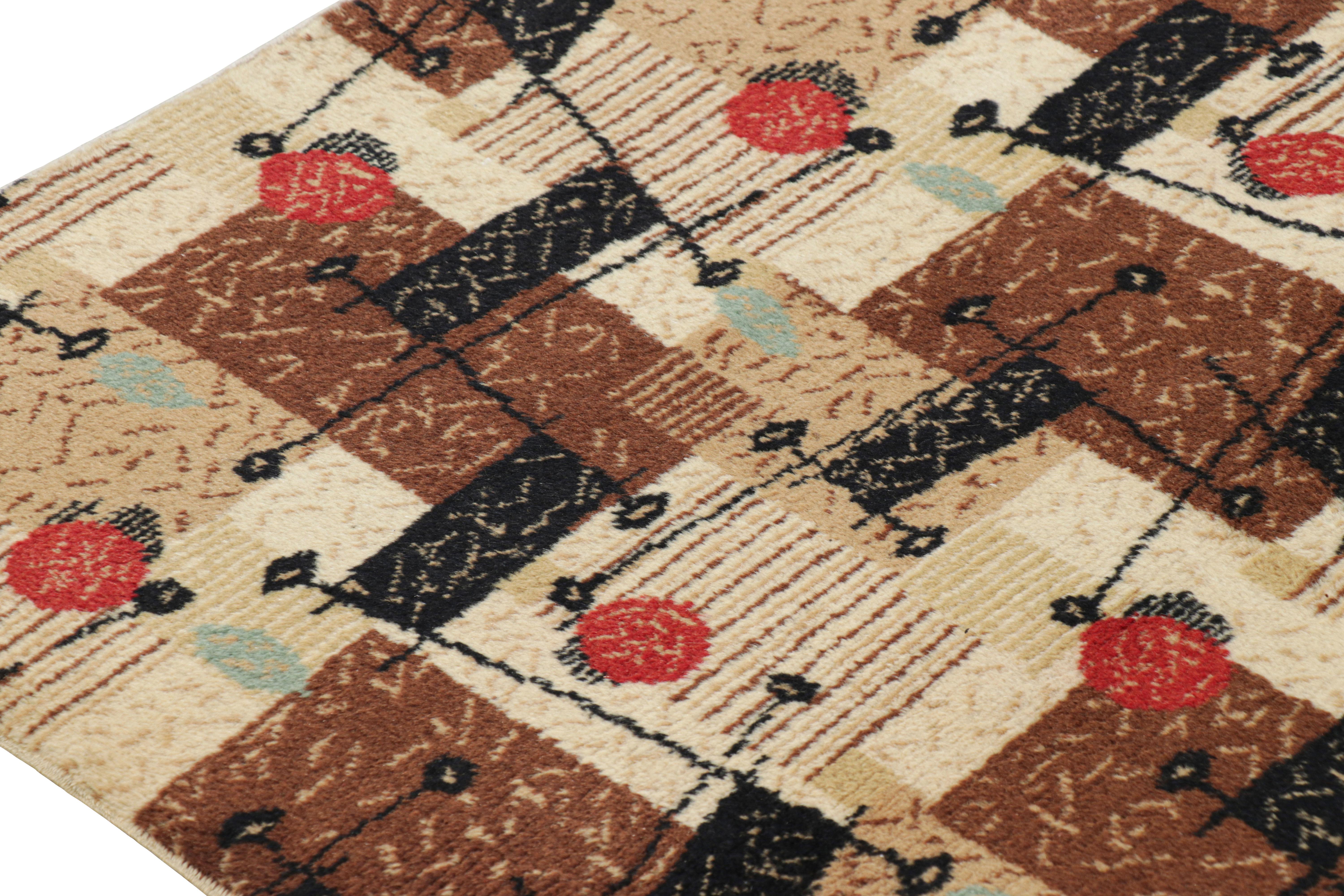 Wool Vintage Turkish Rug with Polychromatic Geometric Patterns, from Rug & Kilim For Sale