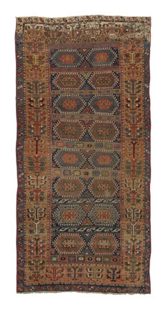 Vintage-Teppich aus der Türkei mit seltenen Stammesmustern in verschiedenen Farben – Rug & Kilim