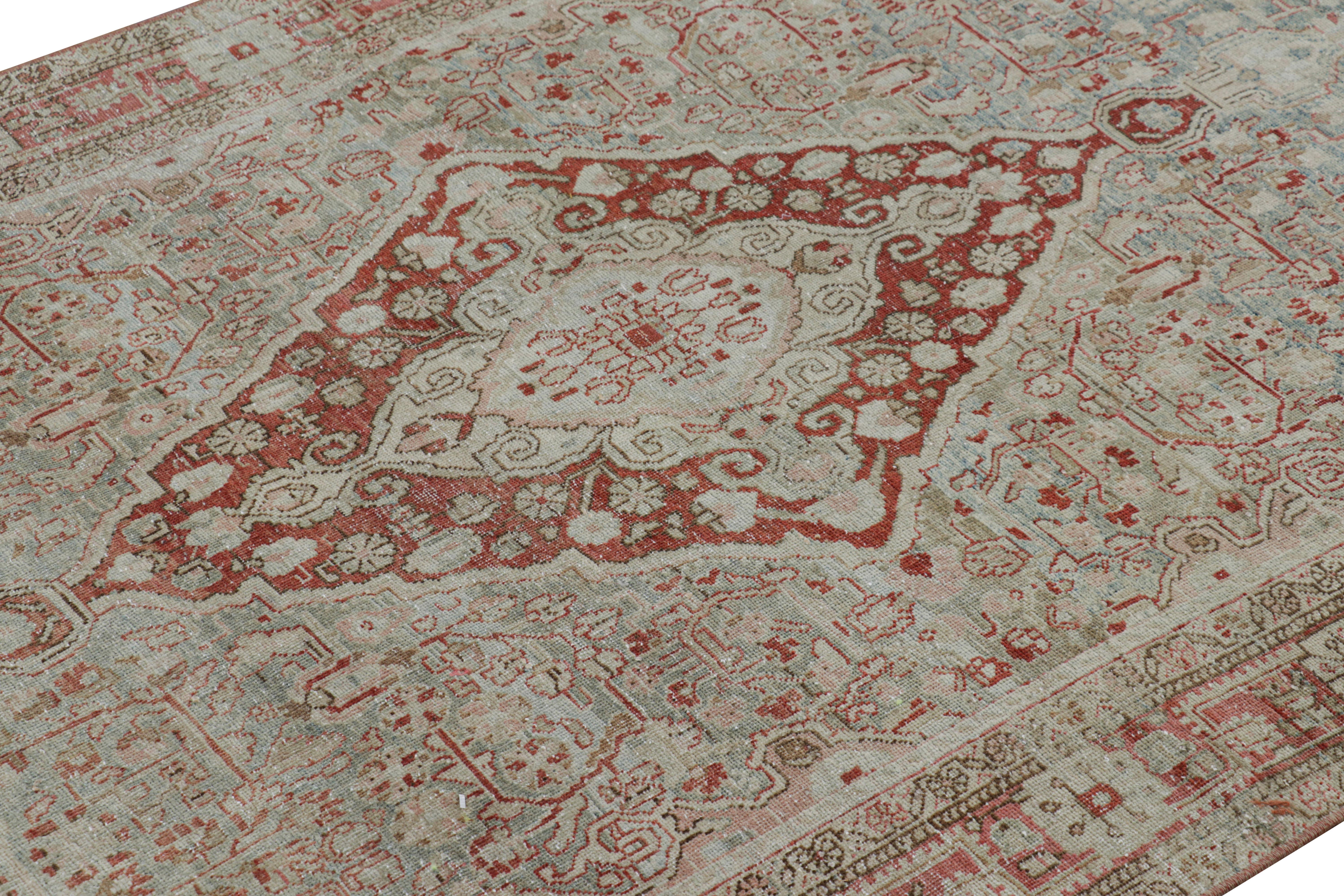 Hand-knotted in wool originating from Turkey circa 1950-1960, this 4x6 vintage rug is a very special piece, featuring a light and refreshing mid-century classical design. 

On The Design:

Admirers of the craft will note this piece’s play of