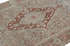 Vintage Turkish Rug with Red and Teal Floral Medallion, from Rug & Kilim