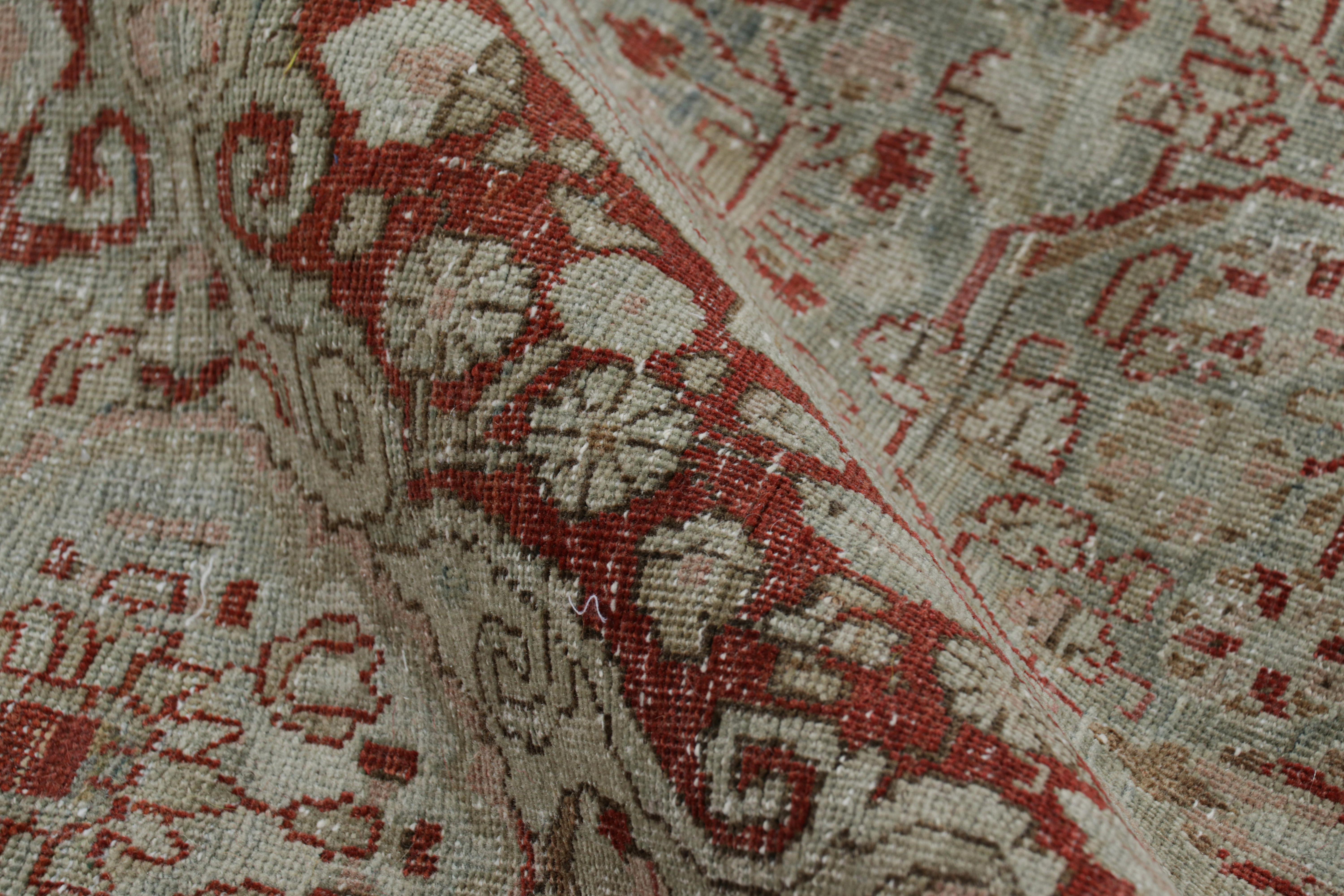 Vintage Turkish Rug with Red and Teal Floral Medallion, from Rug & Kilim 1