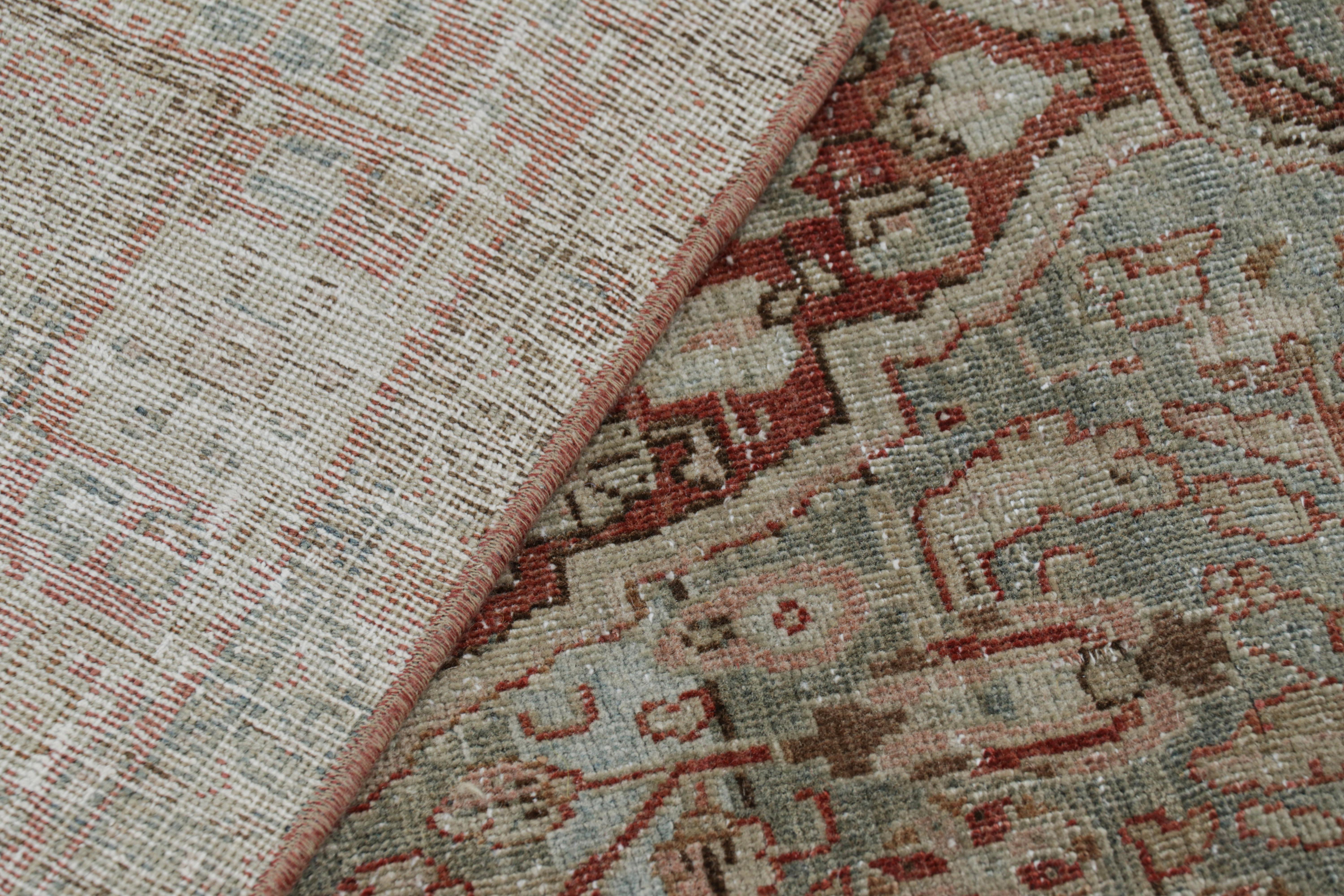 Vintage Turkish Rug with Red and Teal Floral Medallion, from Rug & Kilim 2