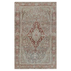 Türkischer Vintage-Teppich mit rotem und blauem geblümtem Medaillon aus Teal, von Rug
Kilim